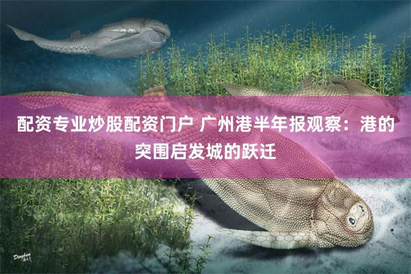 配资专业炒股配资门户 广州港半年报观察：港的突围启发城的跃迁
