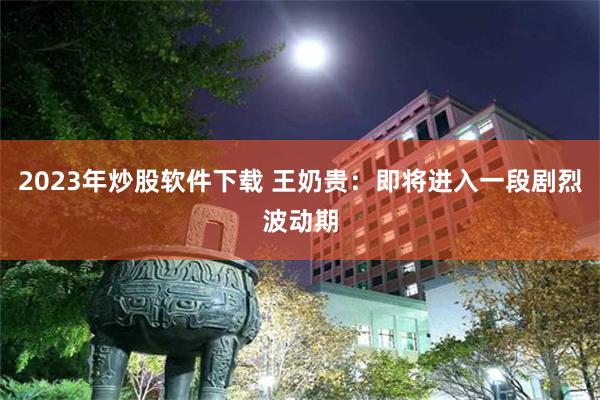 2023年炒股软件下载 王奶贵：即将进入一段剧烈波动期
