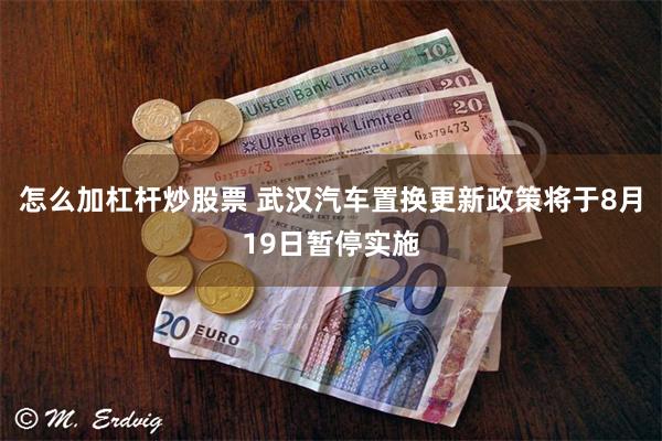 怎么加杠杆炒股票 武汉汽车置换更新政策将于8月19日暂停实施