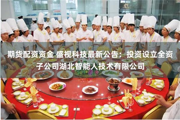 期货配资资金 盛视科技最新公告：投资设立全资子公司湖北智能人技术有限公司