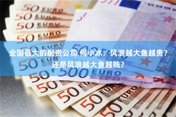 全国最大的配资公司 何小冰：风浪越大鱼越贵？还是风浪越大鱼越贱？