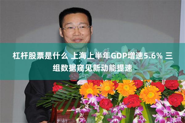 杠杆股票是什么 上海上半年GDP增速5.6% 三组数据窥见新动能提速