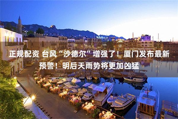 正规配资 台风“沙德尔”增强了！厦门发布最新预警！明后天雨势将更加凶猛