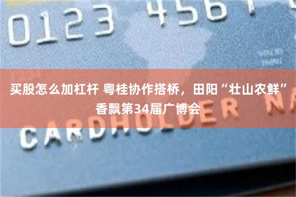 买股怎么加杠杆 粤桂协作搭桥,田阳“壮山农鲜”香飘第34届广博会