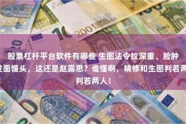 股票杠杆平台软件有哪些 生图法令纹深重、脸肿成发面馒头,这还是赵露思?谁懂啊,精修和生图判若两人!