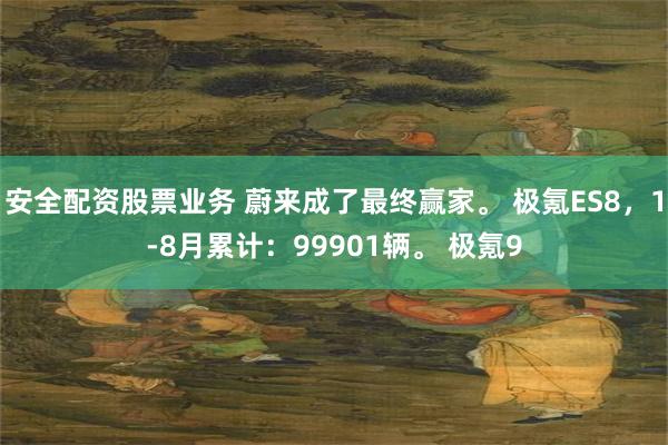 安全配资股票业务 蔚来成了最终赢家。 极氪ES8，1-8月累计：99901辆。 极氪9