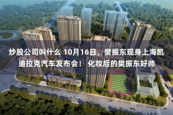 炒股公司叫什么 10月16日，樊振东现身上海凯迪拉克汽车发布会！ 化妆后的樊振东好帅