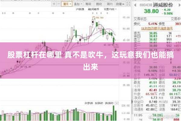股票杠杆在哪里 真不是吹牛,这玩意我们也能搞出来